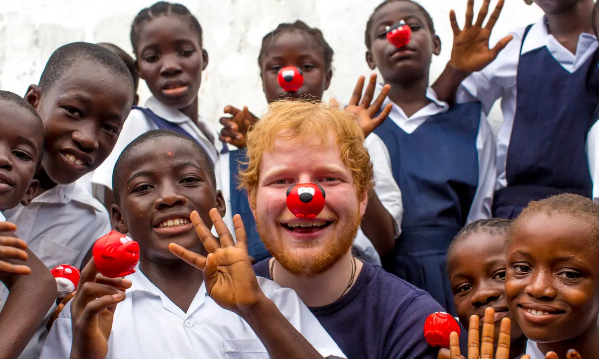 Comic Relief was criticised recently by watchdog Radi-Aid for reinforcing white saviour stereotypes. Photograph: Freddie Claire/Comic Relief/PA.
