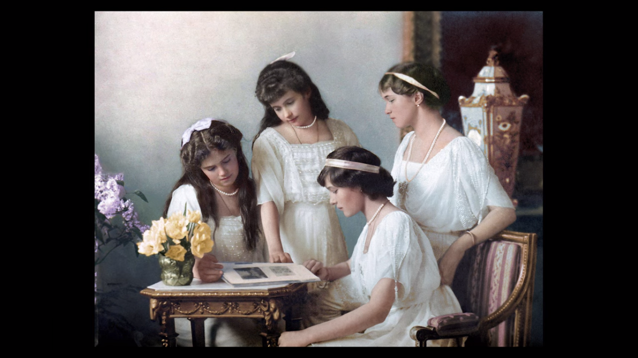 Các công chúa, con gái của Sa hoàng Nicholas II (Ảnh phục chế màu)