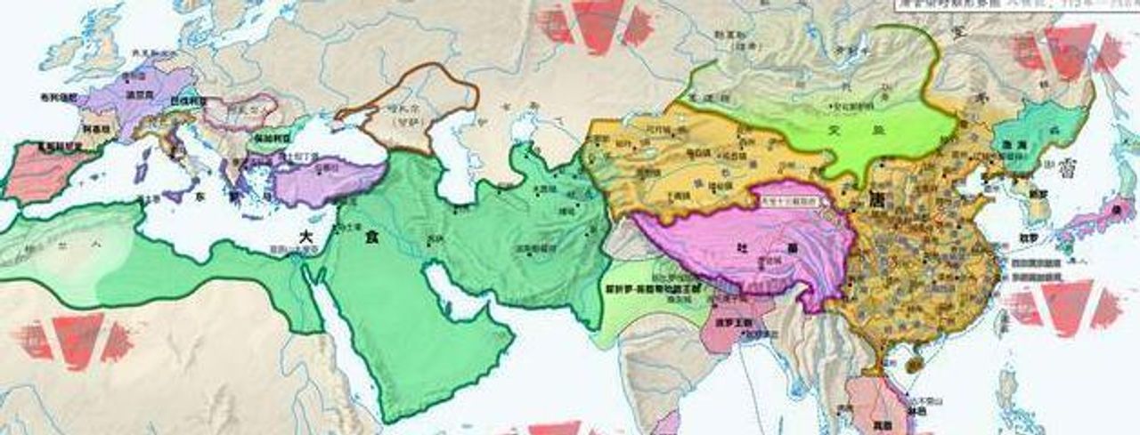 Đế quốc Ả Rập là phần màu xanh