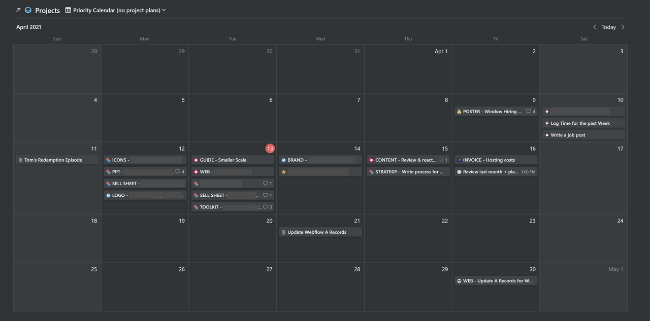 <i>Calendar</i>