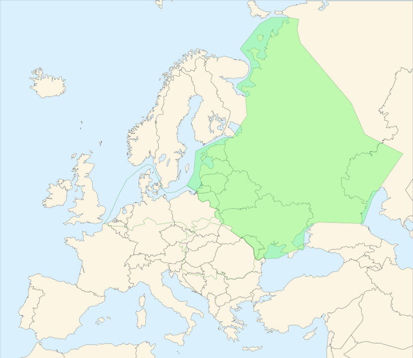 <i>Đồng bằng Đông Âu bằng phẳng (nguồn: Wikipedia - East European Plain)</i>