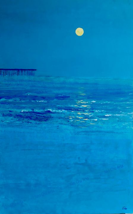 Một tác phẩm trong triễn lãm tranh "Pandemic Paintings" (16 - 22/7/2021).