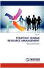 Strategic Human Resource Management