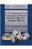 U.S. Supreme Court Transcript of Record Beecher Mfg Co V. Atwater Mfg Co