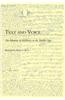 Text and Voice: The Rhetoric of Authority in the Middle Ages