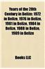 Years of the 20th Century in Belize: 1972 in Belize, 1976 in Belize, 1981 in Belize, 1984 in Belize, 1988 in Belize, 1989 in Belize