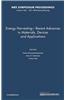 Energy Harvesting - Recent Advances in Materials, Devices and Applications: Symposium Held April 25-29, 2011, San Francisco, California, U.S.A.
