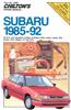 Chilton's Repair Manual: Subaru 1985-92