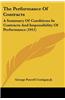 The Performance of Contracts: A Summary of Conditions in Contracts and Impossibility of Performance (1911)