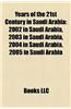 Years of the 21st Century in Saudi Arabia: 2002 in Saudi Arabia, 2003 in Saudi Arabia, 2004 in Saudi Arabia, 2005 in Saudi Arabia