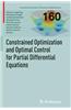 Constrained Optimization and Optimal Control for Partial Differential Equations