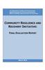 Community Resilience and Recovery Ininiative: Final Evaluation Report (Color)