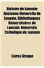 Histoire de Louvain: Ancienne Universit de Louvain, Bibliothques Universitaires de Louvain, Universit Catholique de Louvain