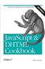 JavaScript & DHTML Cookbook: Solutions & Examples for Web Programmers