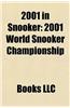 2001 in Snooker: 2001 World Snooker Championship