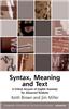 A Critical Account of English Syntax: Grammar, Meaning, Text
