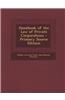 Handbook of the Law of Private Corporations