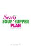 The Sexy Soup and Supper Plan: For a Healthier, Happier, Sexier You!