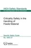 Criticality Safety in the Handling of Fissile Material: IAEA Safety Standard Series No. Ssg-27