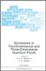 Excitations in Two-dimensional and Three-dimensional Quantum Fluids