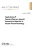 Applications of Research Reactors Towards Research on Materials for Nuclear Fusion Technology: IAEA Tecdoc Series No. 1724