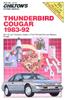 Chilton's Repair Manual: Thunderbird Cougar 1983-92