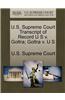 U.S. Supreme Court Transcript of Record U S V. Goltra; Goltra V. U S