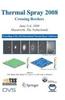 Thermal Spray 2008: Crossing Borders