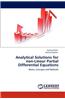 Analytical Solutions for Non-Linear Partial Differential Equations