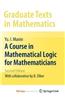 A Course in Mathematical Logic for Mathematicians