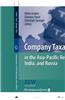 Company Taxation in the Asia-Pacific Region, India, and Russia