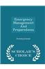 Emergency Management and Preparedness - Scholar's Choice Edition