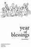 Year of Blessings: (Benediction)