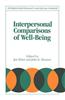 Interpersonal Comparisons of Well-being