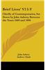 Brief Lives' V2 I-Y: Chiefly of Contemporaries, Set Down by John Aubrey, Between the Years 1669 and 1696