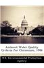 Ambient Water Quality Criteria for Chromium, 1984