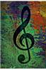A Multi-Colored Treble Clef Journal: 150 Page Lined Notebook/Diary