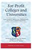 For-profit Colleges and Universities
