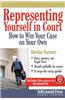 Representing Yourself in Court: How to Win Your Case on Your Own
