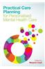 Practical Care Planning for Personalised Mental Health Care