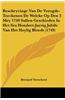 Beschryvinge Van de Vreugde-Teeckenen de Welcke Op Den 3 Mey 1749 Sullen Geschieden in Het Ses Hondert-Jaerig Jubile Van Het Heylig Bloedt (1749)