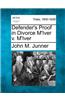 Defender's Proof in Divorce M'Iver V. M'Iver