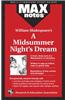 Midsummer Night's Dream, a (Maxnotes Literature Guides)