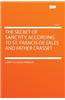 The Secret of Sanctity, According to St. Francis de Sales and Father Crasset