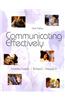 Communicating Effectively