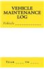 Vehicle Maintenance Log: Yellow and White Cover
