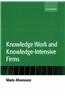 Knowledge Work and Knowledge-intensive Firms