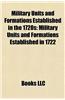 Military Units and Formations Established in the 1720s: Military Units and Formations Established in 1722