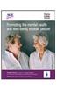Promoting the Mental Health and Well-being of Older People