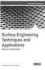 Surface Engineering Techniques and Applications: Research Advancements